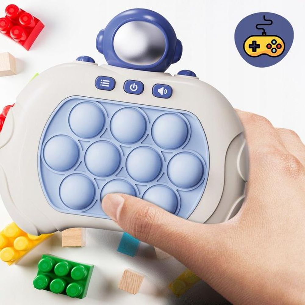 Maxlife, Interaktives Schnell-Druck-Spiel Astronauten-Design, Blau