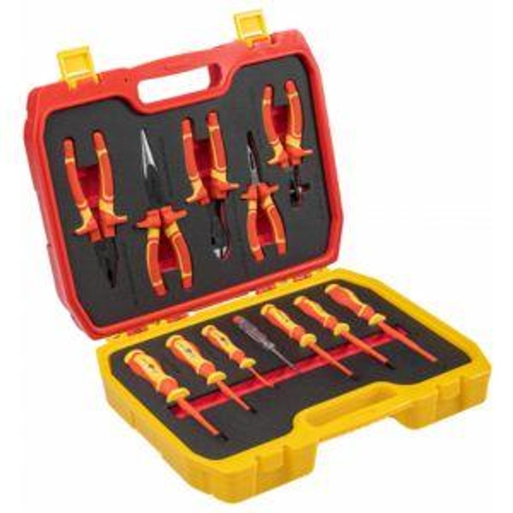 Hogert Technik Werkzeug-Set Werkzeugsatz HT1E101 Chrom-Vanadium-Stahl