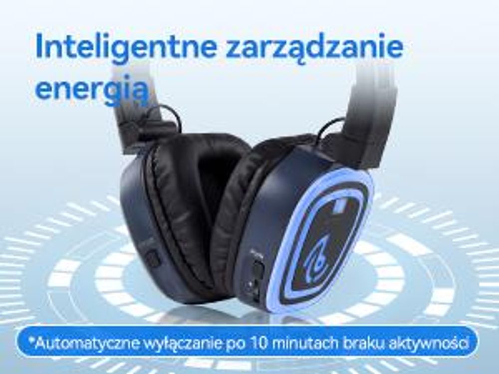 Retekess TA004S Silent Disco – bezprzewodowe słuchawki, ulepszona wersja systemu audio, 6 kanałów z Bluetooth, składane, do telewizora, jogi, medytacji