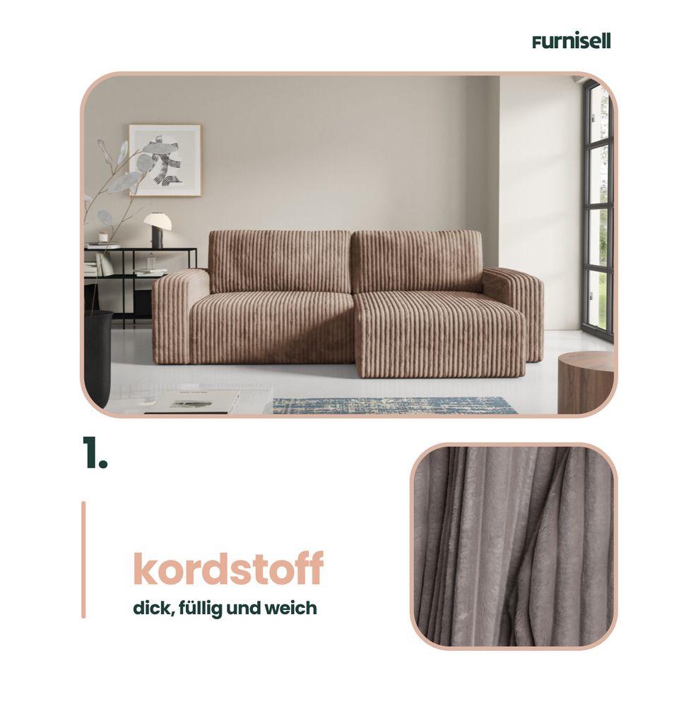 Cord Ecksofa