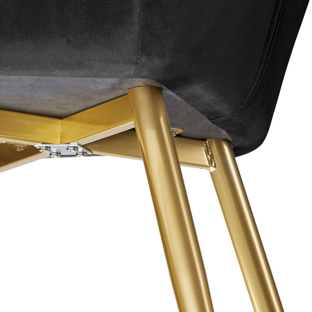 tectake® Esszimmerstuhl Marilyn gepolstert, in Samtoptik 58 x 62 x 82 cm