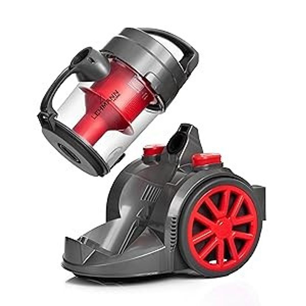 LEHMANN Staubsauger beutellos Zyklon 1,8 L, Düsensatz, Turbobürste, Max 4000 Watt, HEPA-Filter