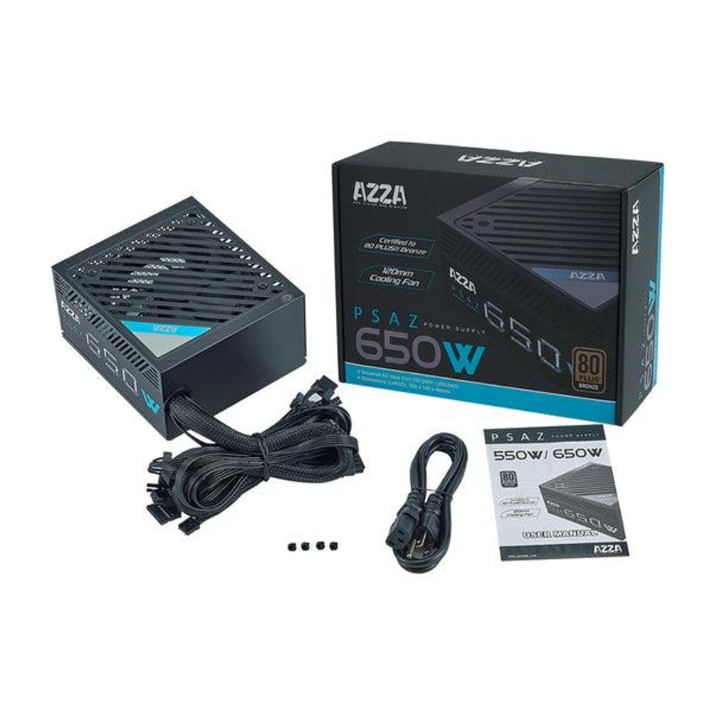 Azza PSAZ-650W, 650 W, 200 - 240 V, 47 - 53 Hz, 100 W, 576 W, 100 W