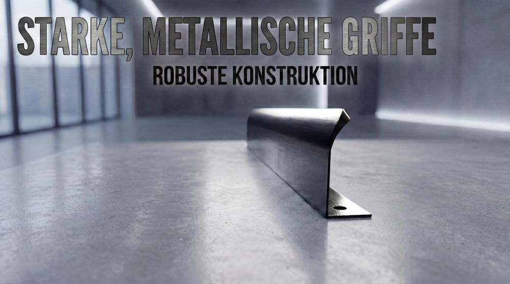 Geräumiger vier-türiger Kleiderschrank KLARI mit Schubladen und Metallgriffen – modernes Design