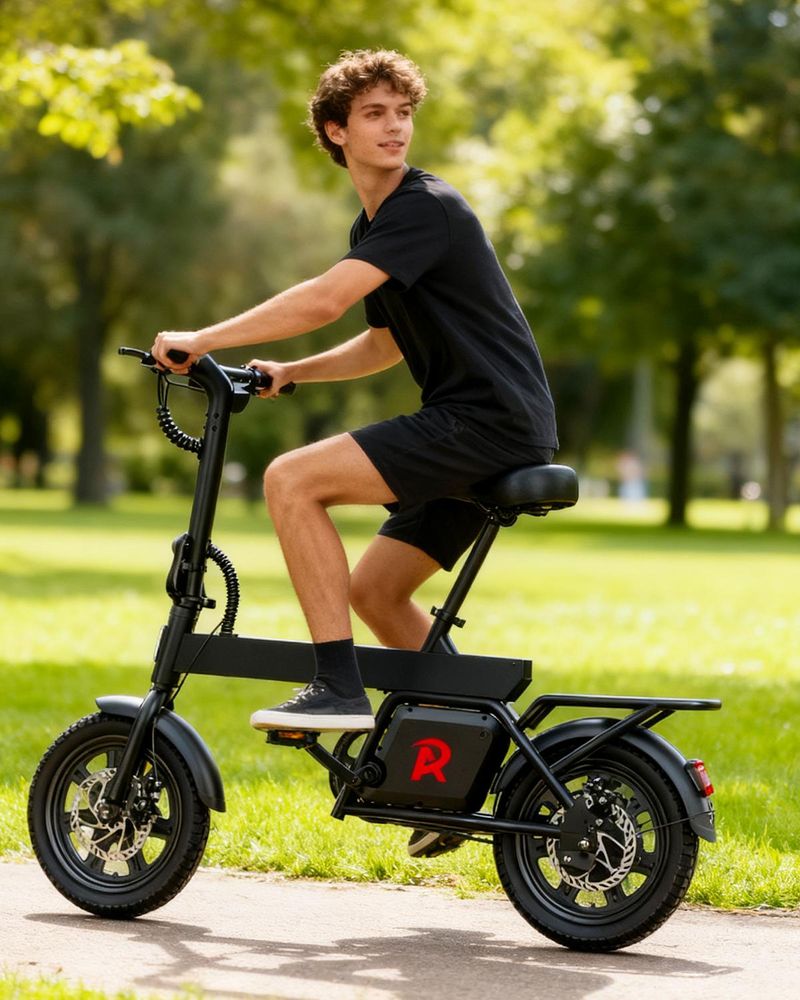 B20 MINI Klappbares Elektrofahrrad für den Stadtverkehr, 36 V / 7,8 Ah, Scheibenbremsen vorne und hinten, maximale Traglast 120 kg, schwarz