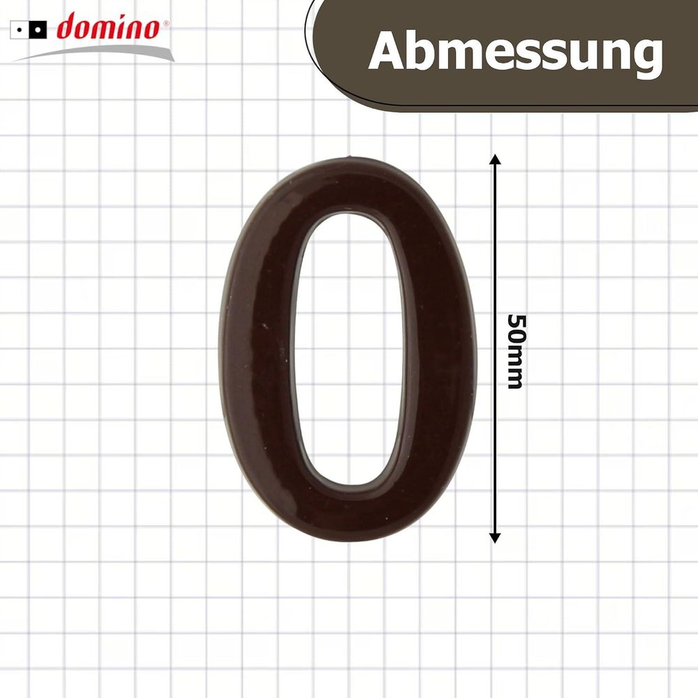 DOMINO Hausnummer Briefkasten Selbstklebend – 5 | 3D Türnummer Adressnummern Aufkleber | Hausnummern Klebend | Klebezahlen Wetterfest | Zahlen zum Aufkleben | Hausnummernschild | PCV | Silber