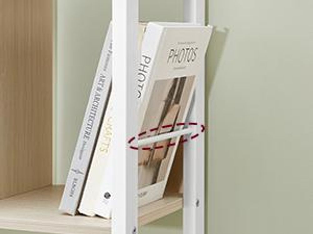 VASAGLE Standregal mit 4 Ebenen, Aufbewahrungsregal, Bücherregal, 30 x 74 x 154,5 cm, geräumig, beige-weiß