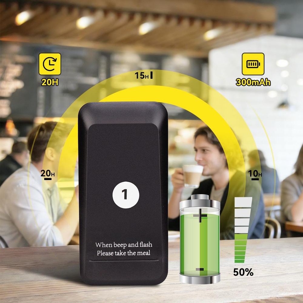 Retekess TD157 Restaurant Pager System, 16 Pagers, 500M Pager Rufsystem, 2 Rufmod, 24H Pager Pieper für Food Court, Café, Bar,998 Kanäle walkie talkie