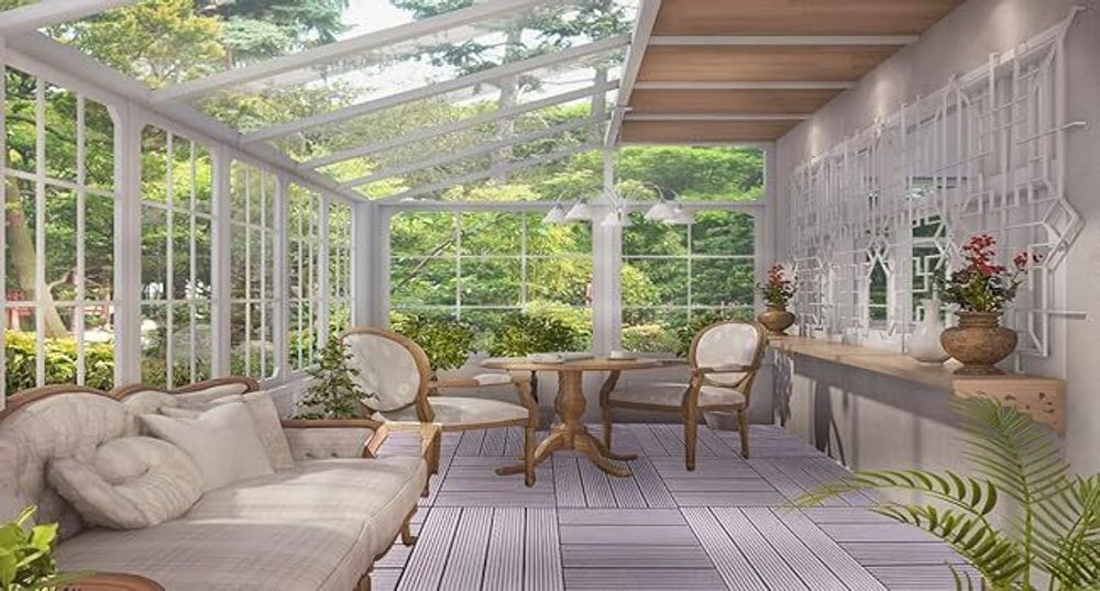 WOLTU 12er-Set WPC Terrassenfliesen Terrassendielen Holz-Optik 30x60cm, Fliese Bodenfliese Klickfliese Bodenbelag Anthrazit