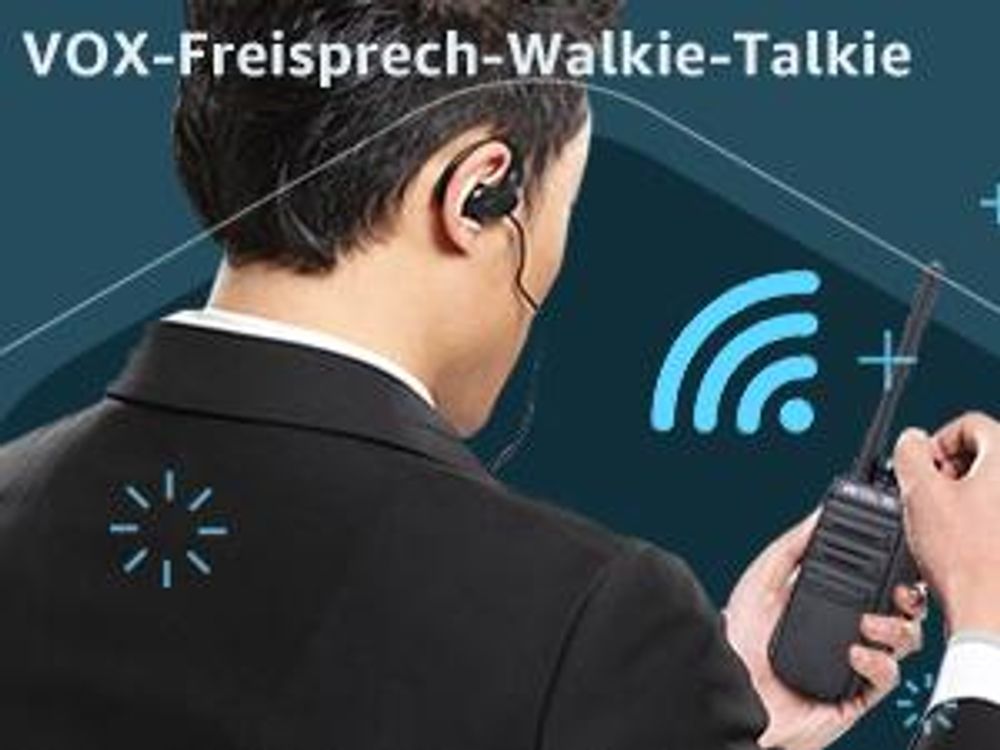 Retevis RT24 Funkgerät Set, mit 6-Wege-Ladegerät, Großer Reichweite, PMR Walkie Talkie, Langlebig,16 Kanäle, für Polizei, Baustellen, Schule, Hotel
