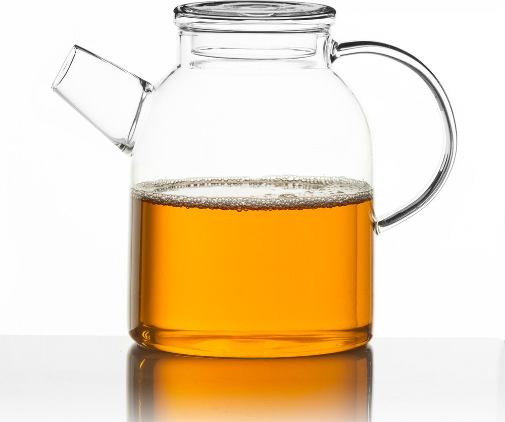 Dimono Jumbo Teekanne aus Glas 1,5 Liter – Mundgeblasen & Hitzebeständig – Teebereiter mit Edelstahl-Sieb & Filtereinsatz für losen Tee