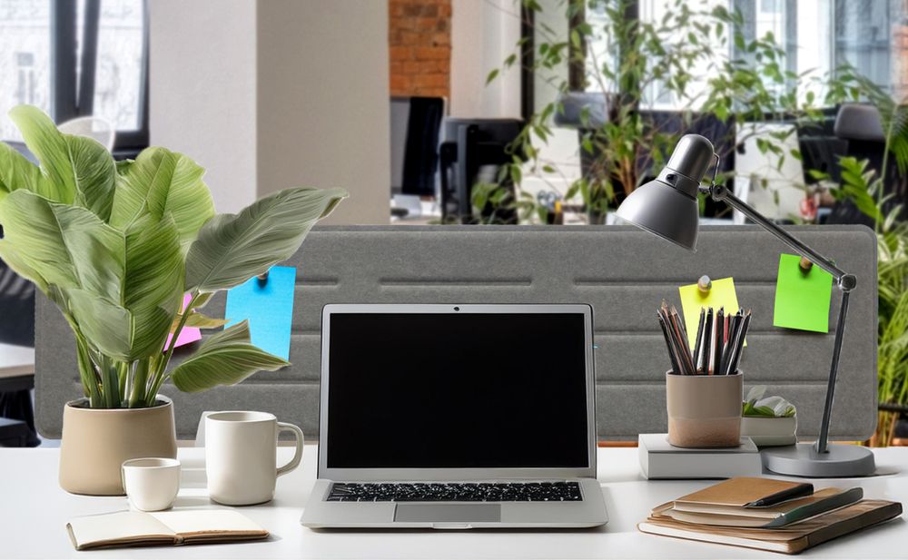 Büro Office Schreibtischtrennwand Sichtschutz Arbeitszimmer Bürozubehör Trennwand Akustikschutz