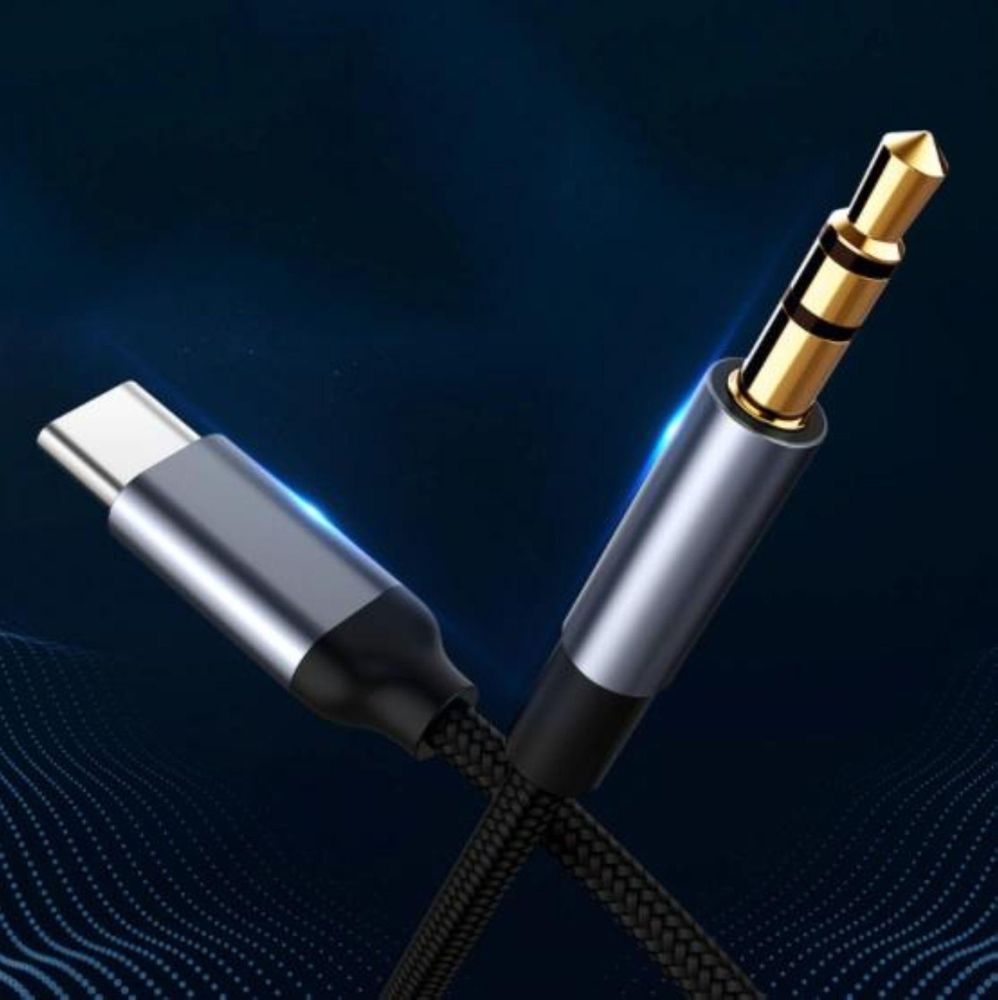 Kabel - USB-C auf 3,5 mm mini Jack - Aux DAC - 1,5 m - Schwarz - Audio Adapter