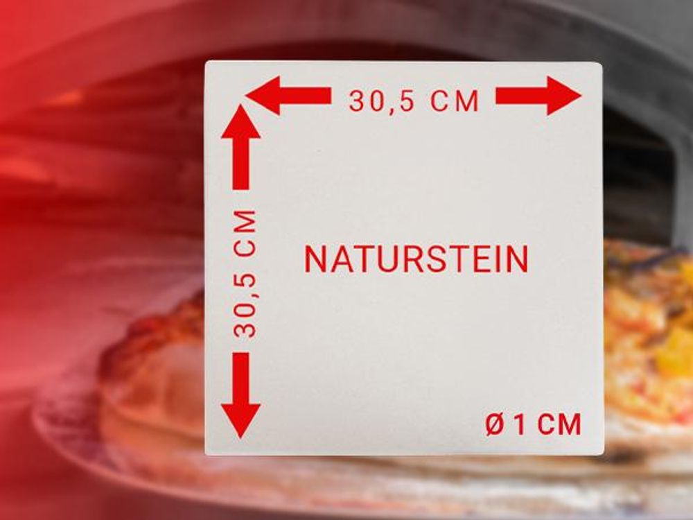 Heidenfeld Gas Pizzaofen Venezia | Pizzastein Cordierit - bis zu 500° C - Edelstahl - Pizza Maker - Outdoor Ofen - Thermometer - Steinofen - Silber