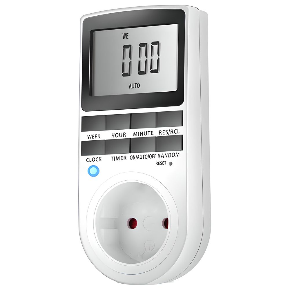 Zeitschaltuhr Digitale Steckdose 10 Programmierbar 230V Schalter Timer mit LCD Display Wochentimer 12-24h 7 Tage Woche für Beleuchtung Retoo