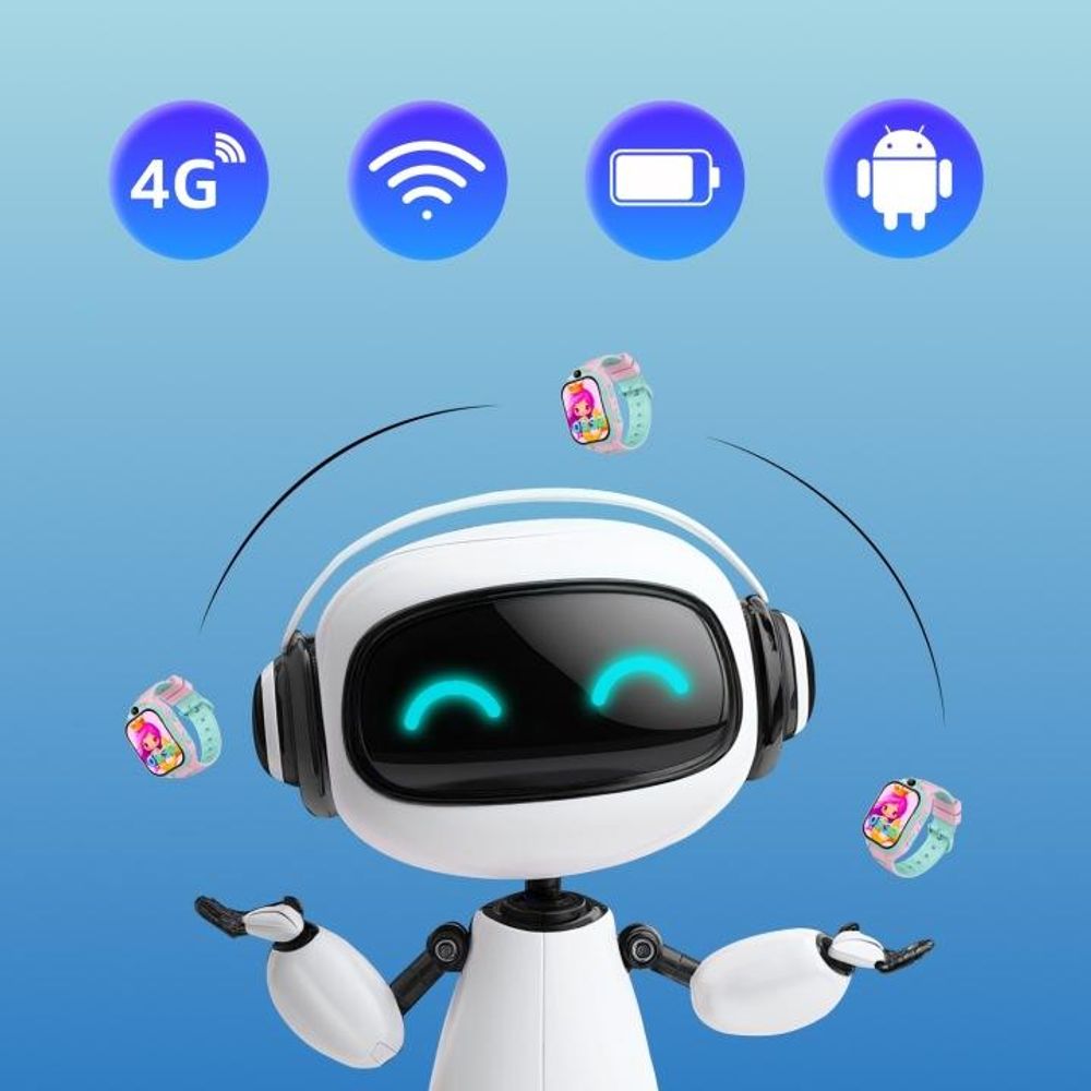 Smartwatch Forever GPS WiFi 4G Kids Boost KW-530 Rosa KI SOS IPS 2,0" nanoSIM 2 Mpx G-Sensor IP67 GeoFencing Videoanruf 800 mAh