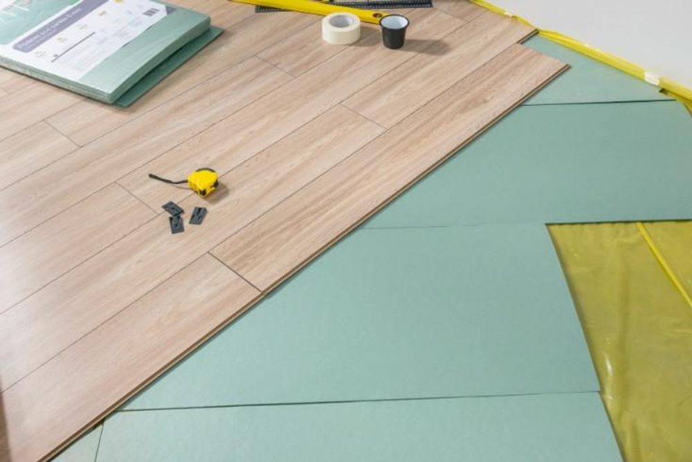 VILO Trittschalldämmung XPS 3mm - Bodenunterlage - Isolierung - Wärmedämmung - Laminat 5m² Grün