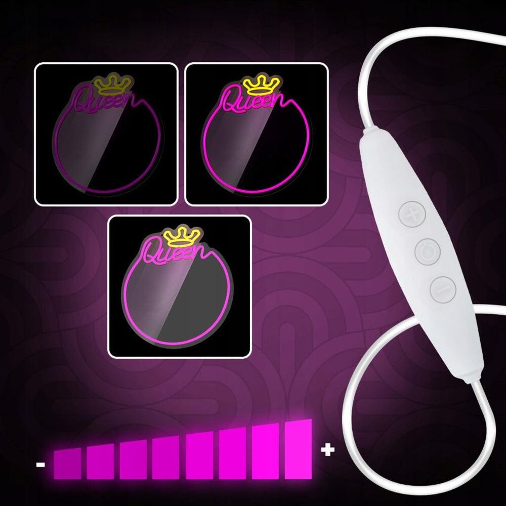 Forever Light LED luce decorativa al neon con specchio decorazione murale Queen