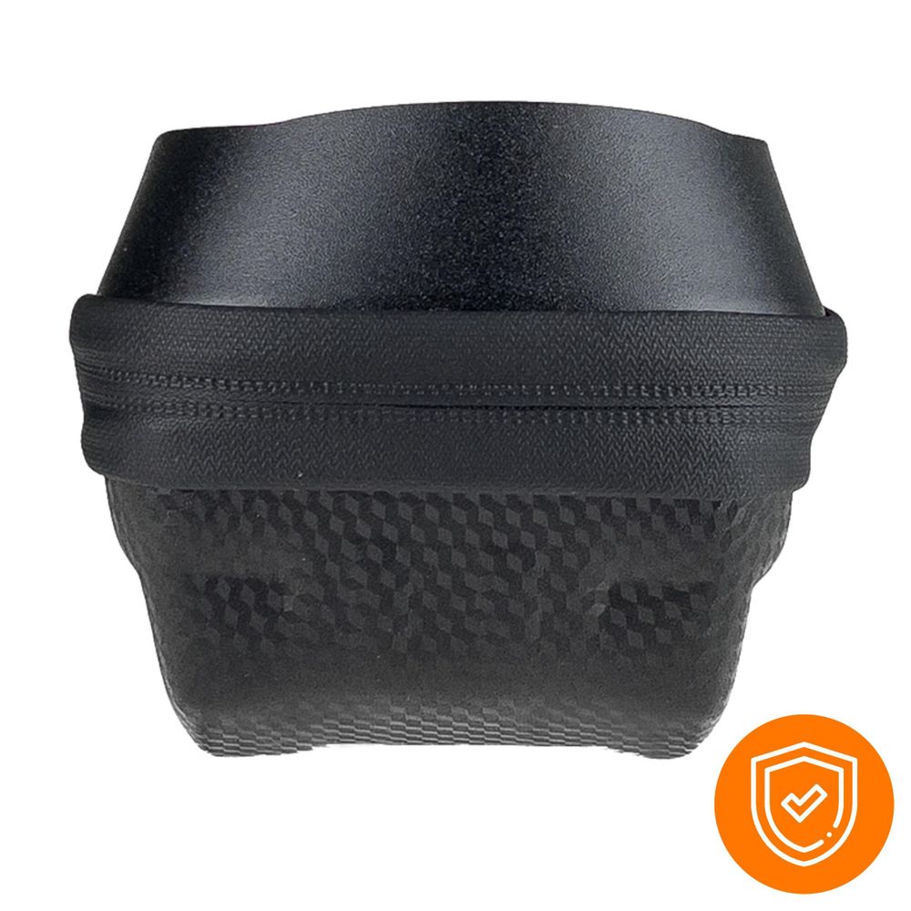 Fahrradtasche Lenkertasche wasserdicht, Handyhalterung bis 6,9 Zoll, 1,5L Hardcase Oberrohrtasche, kompaktes Design, EVI BIKE Flow+ S, Schwarz
