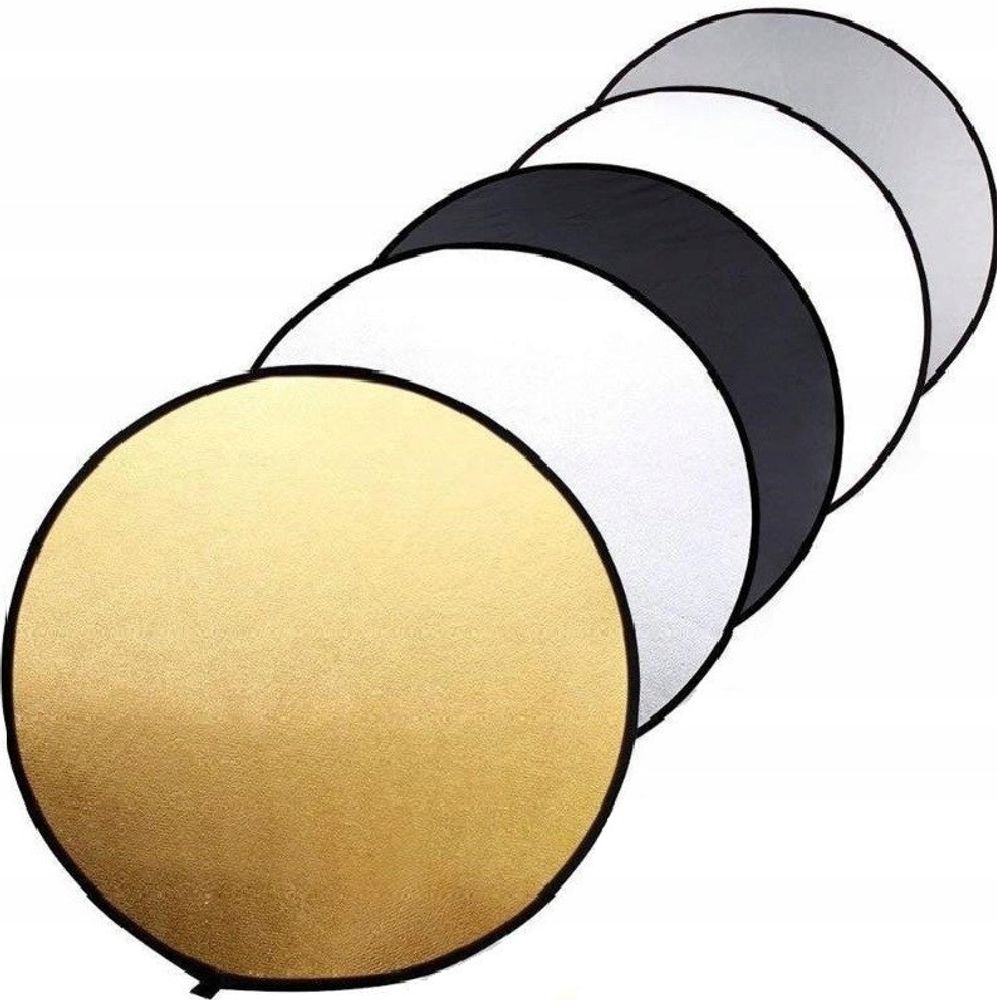 5 in 1 Faltreflektor Set Faltreflektor Reflektor Licht 60cm Etui Multi Photo Studio Foto Diffusor Kamera Translucent Silber Gold Weiß Schwarz Retoo