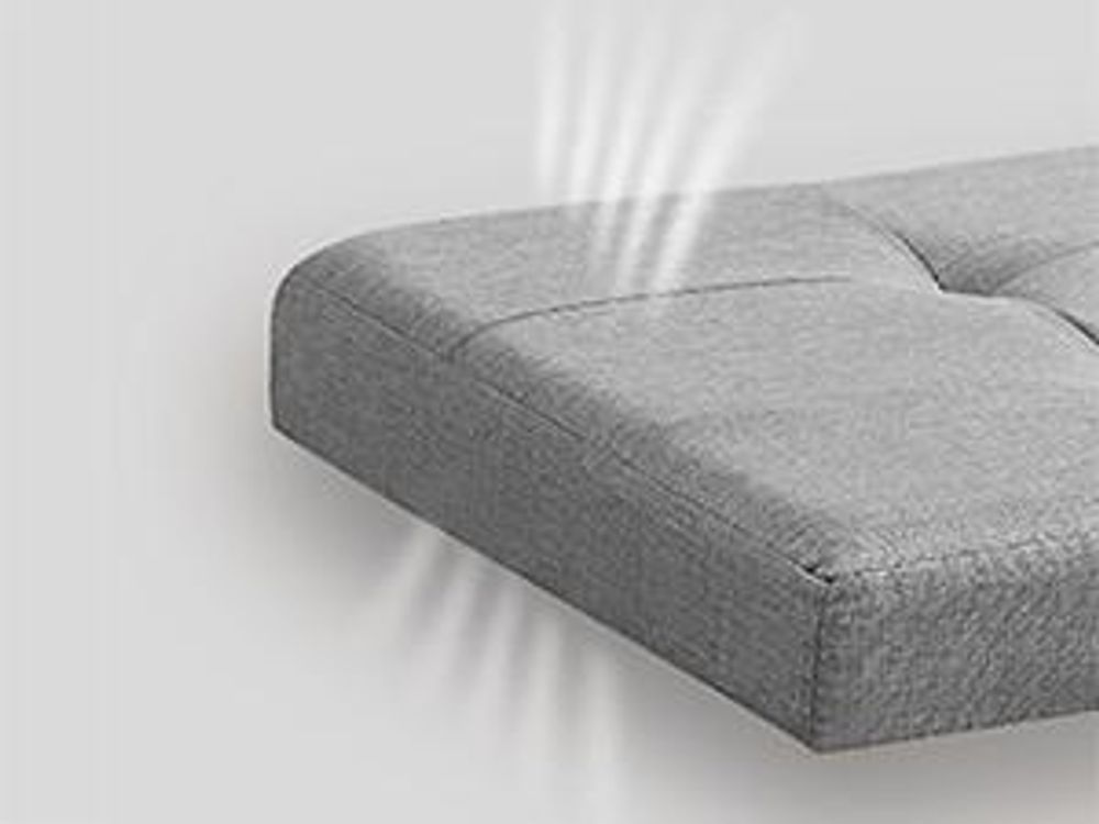 SONGMICS Sitztruhe 76x38x38cm Halbdeckel 80L aus Leinen seitlich klappbar