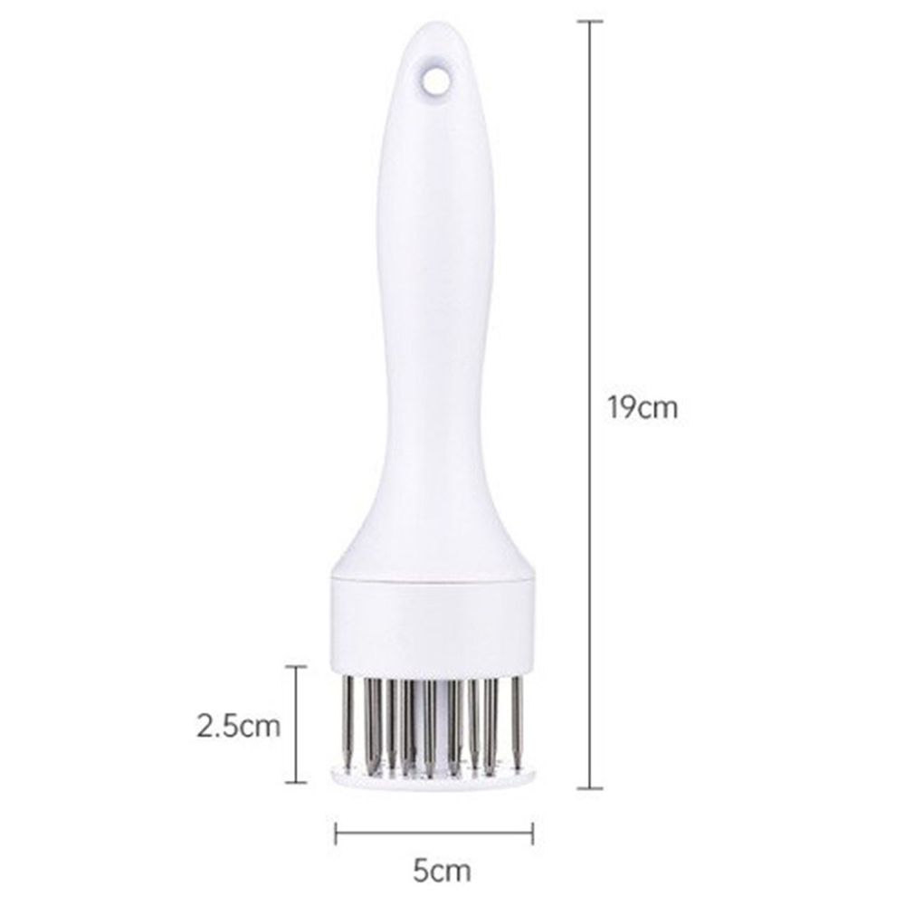 Fleischzartmacher mit 21-Edelstahlklingen Steaker Fleischklopfer Fleischstecher Fleischhammer Schnitzelklopfer Steakhammer White Retoo