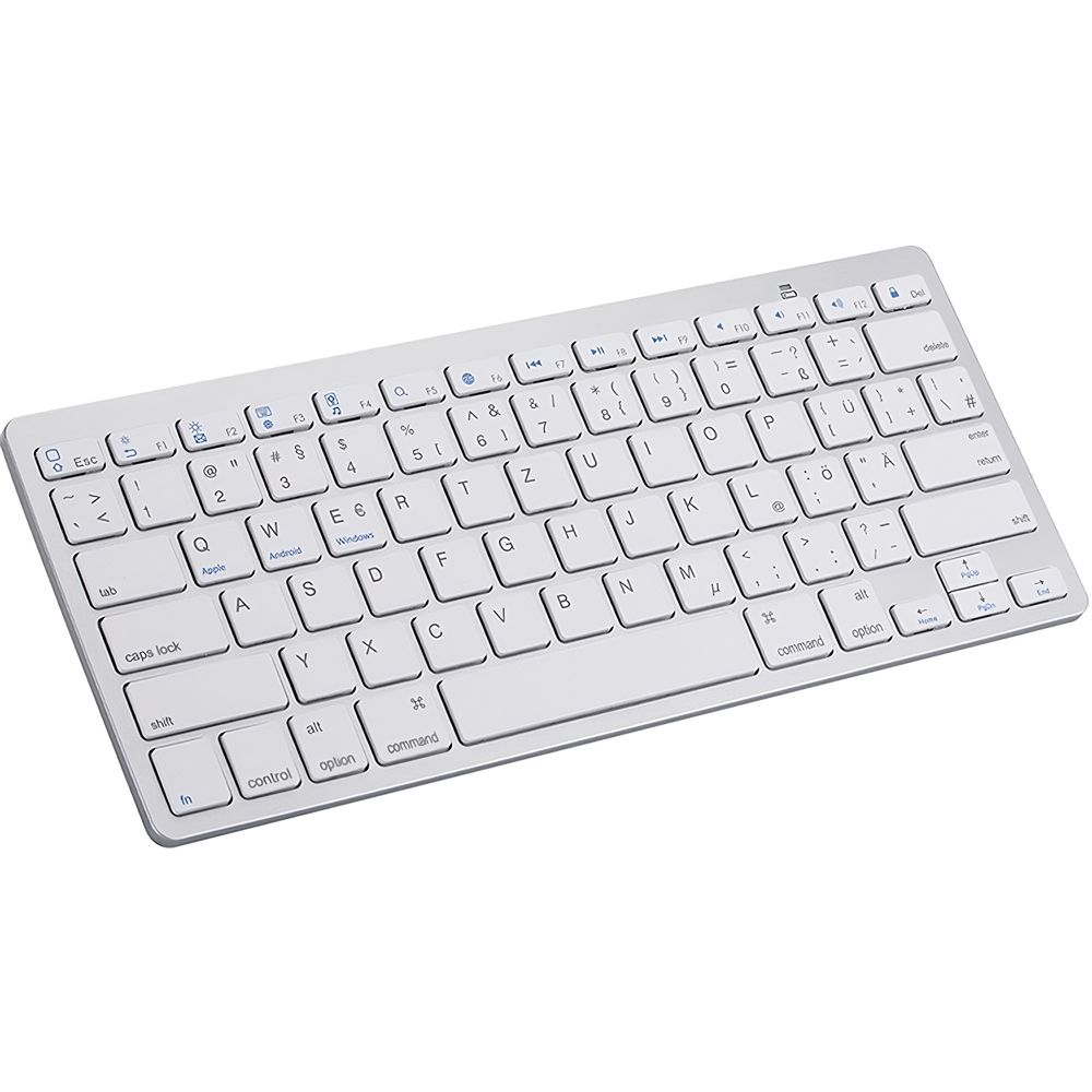 Bluetooth Tastatur Kabellose Wireless Keyboard mit Tasten QWERTY Natürliches Tippen 2,4 GHz Funkverbindung Kompatibel mit PC Notebook Laptop Retoo