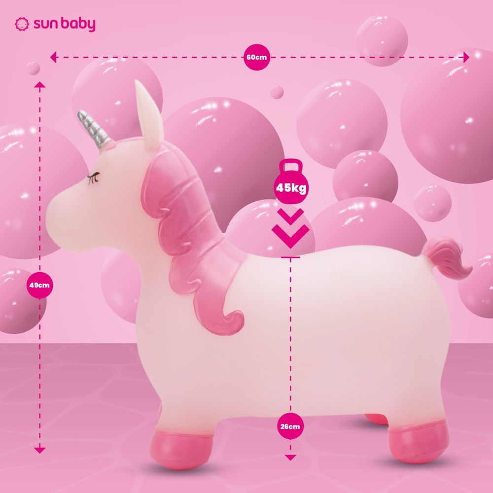 Dimensiones y capacidad máxima del animal saltarín SUN BABY