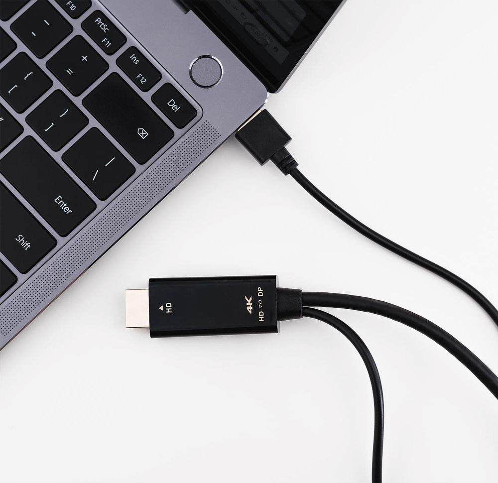 Reagle Kabelkonverter Von Hdmi Auf Displayport Dp 4K 60 Hz, 1,8 M Bildschirm Klonen, Bildschirm Erweitern Robuste Konstruktion Verstärkte Kabel