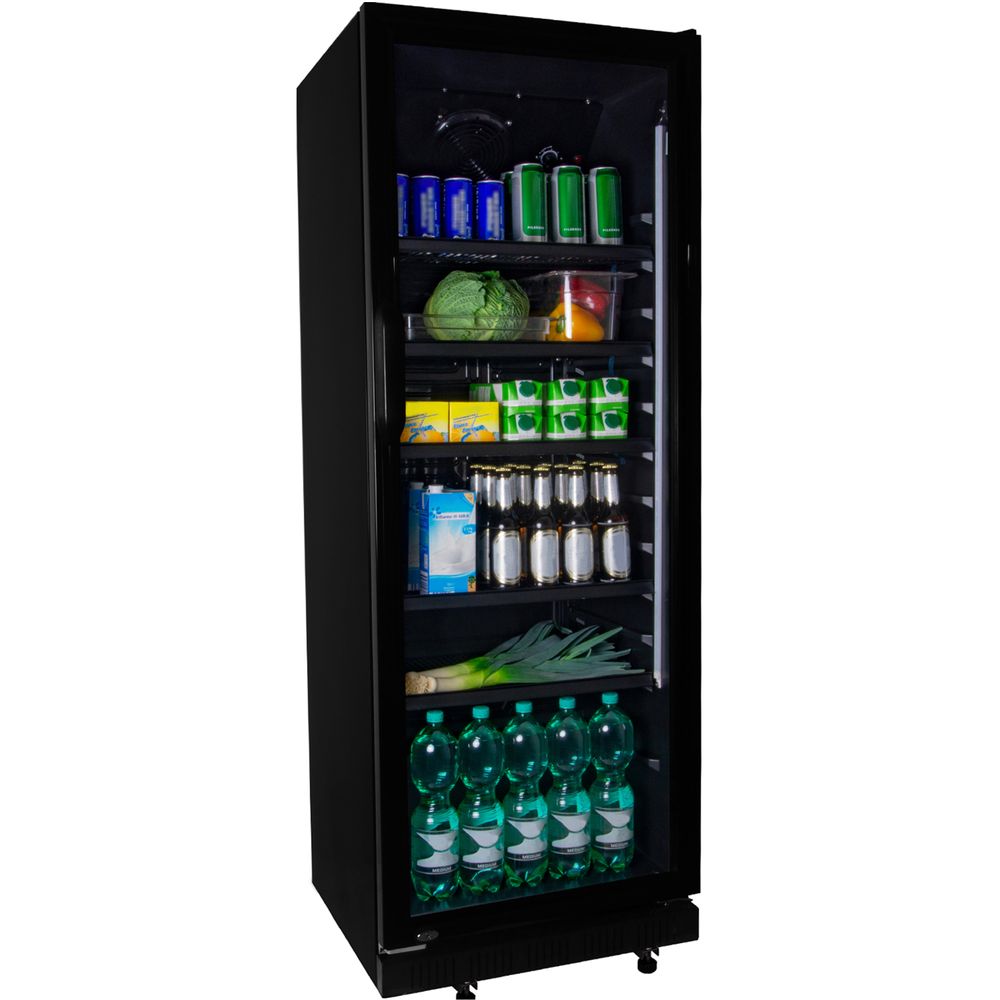 ZORRO Getränkekühlschrank ZKB 360 | Schwarz | 360 Liter | Glastür