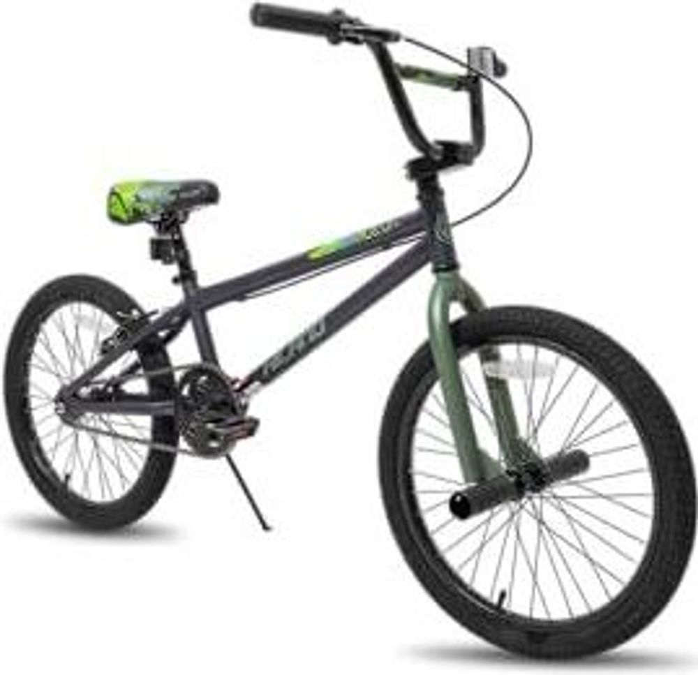 HILAND Freestyle 24 Zoll BMX, Kinderfahrrad mit 2 Stahl Pegs, Freilauf, Jugendliche für Jungen und Mädchen ab 7 8 9 10 Jahre, Bunt