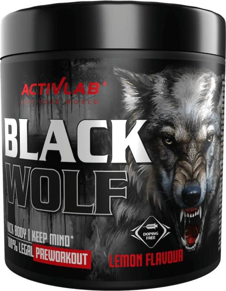 Activlab Black Wolf Pre-Workout 300 g, Zitrone, Beta-Alanin, Kreatin, Arginin