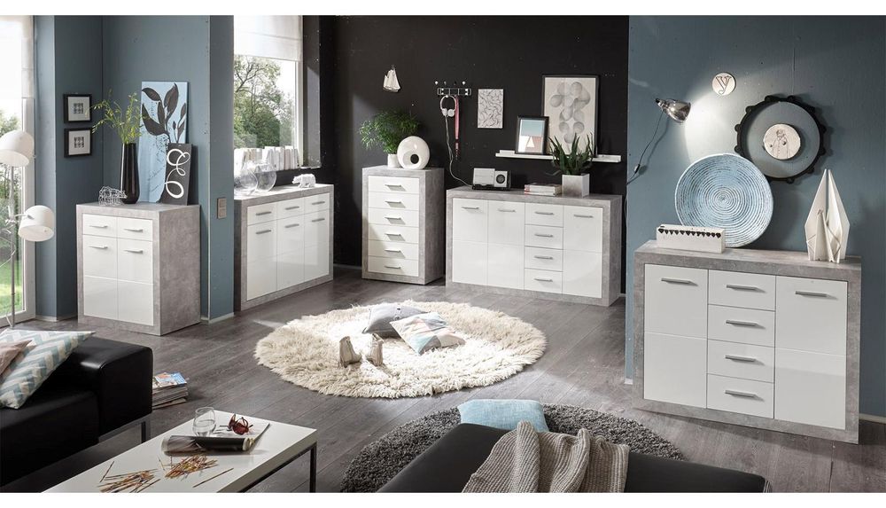 Preisbrecher Sideboard Rio de Janeiro – Modernes Sideboard mit Stauraum und Beton-Optik