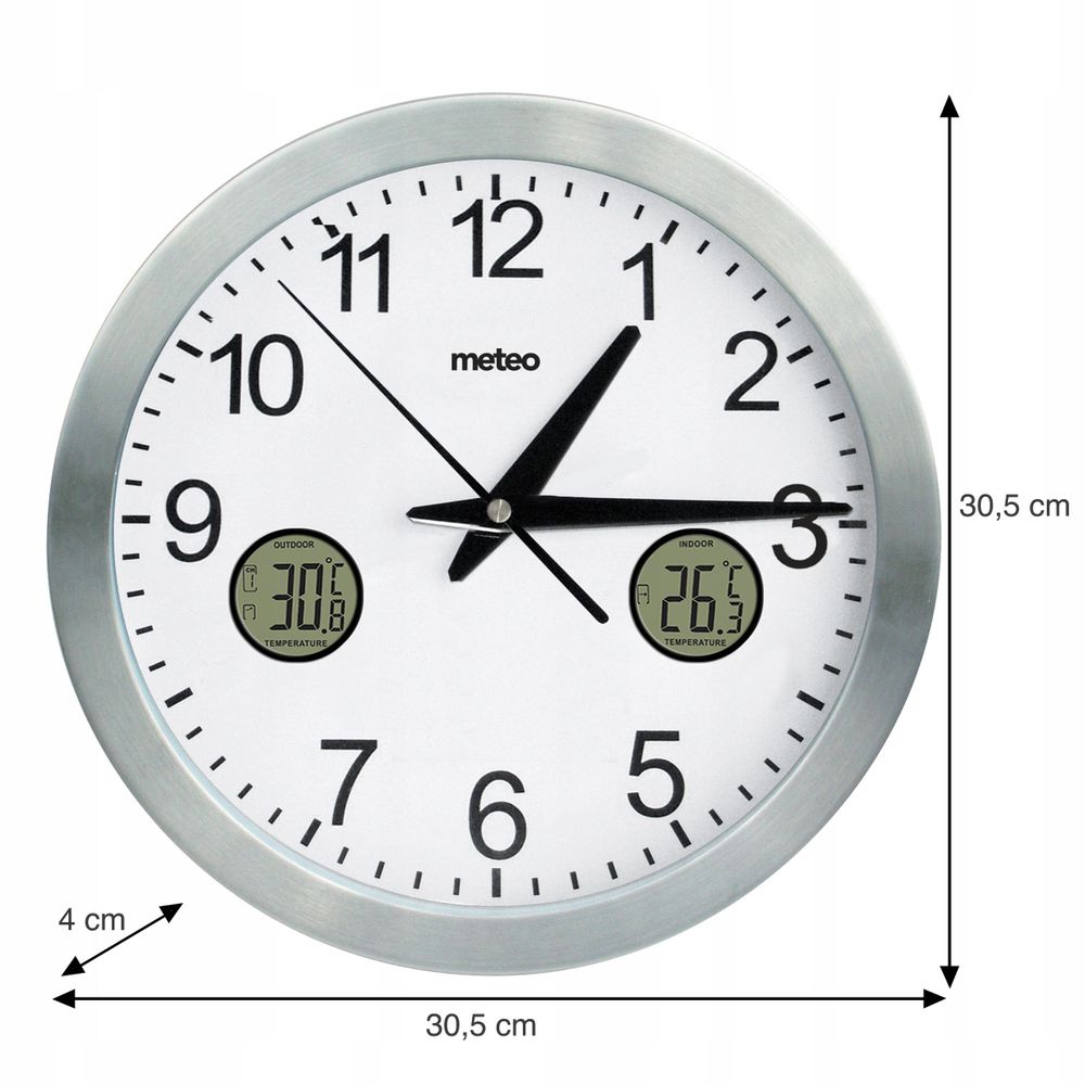 Analoge ZP31 Wanduhr mit Quarzwerk und LCD-Display