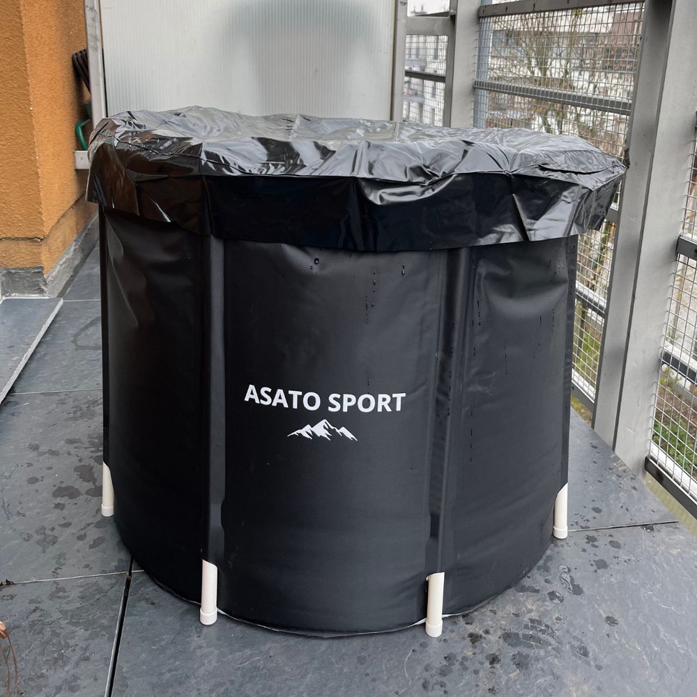 Asato Faltbare Eisbadewanne für Kaltbäder, XXL 80x70 cm Set Faltbadewanne, Eis – perfekte Tauchbadewanne für Kaltwasser, Kaltwasserbecken