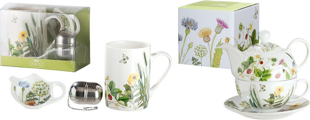 Gilde Porzellan Teekanne Tea for one Wild flowers