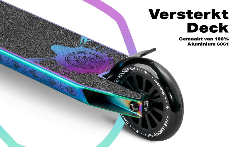 Stuntstep MOVINO GLIDE Skatepark licht 3,3kg ABEC-9 IHC