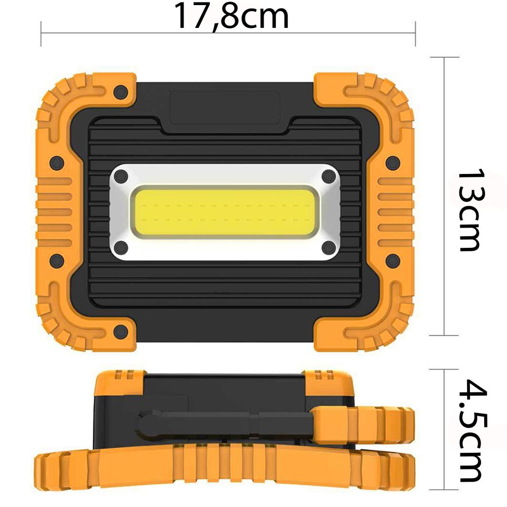 Baustrahler LED Arbeitsleuchte Arbeitsstrahler 30 W Lampe für Camping Werkstatt Baustelle Garage Bau Reparatur Arbeitslicht Batteriebetrieben Retoo