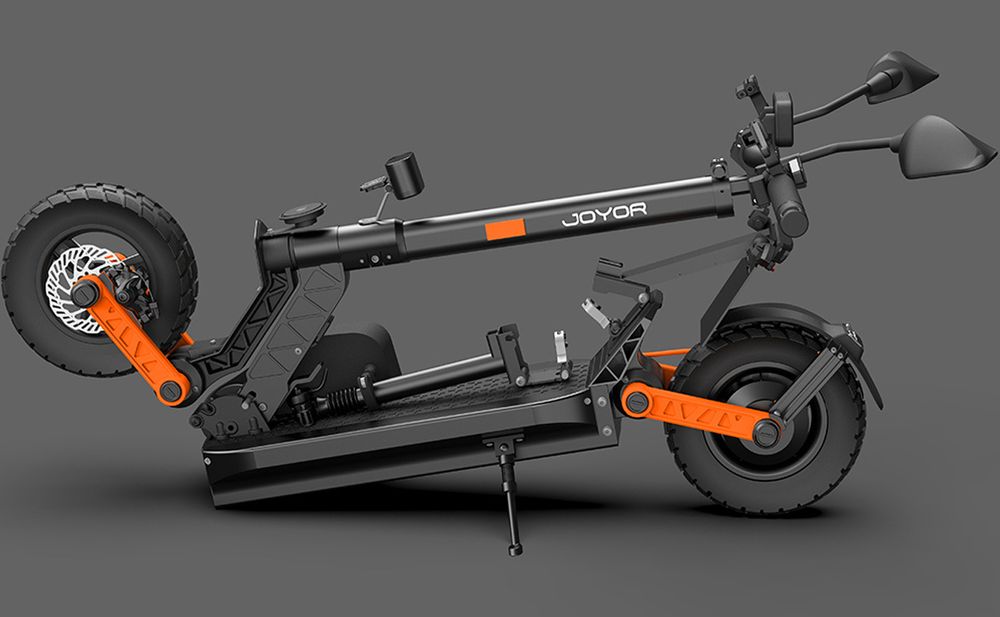 Joyor S8E Elektroroller mit Straßenzulassung 45 km/h 800W Sitz faltbar offroad Federung NFC E-Scooter E-Mofa Moped