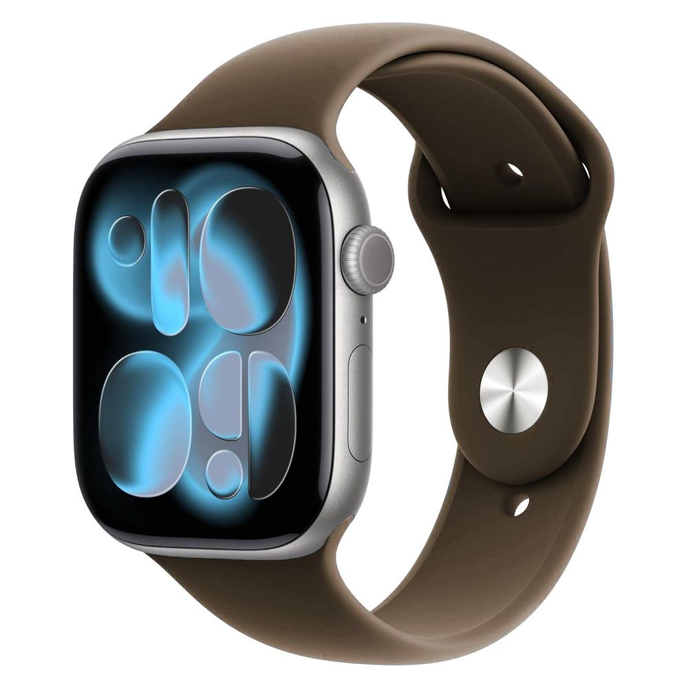 Apple Watch Sport Armband 38mm / 40mm / 41mm Braun Band Sport Loop Ultra SE 1 2 3 4 5 6 7 8 9 10 11 Silikon Größe: M/L