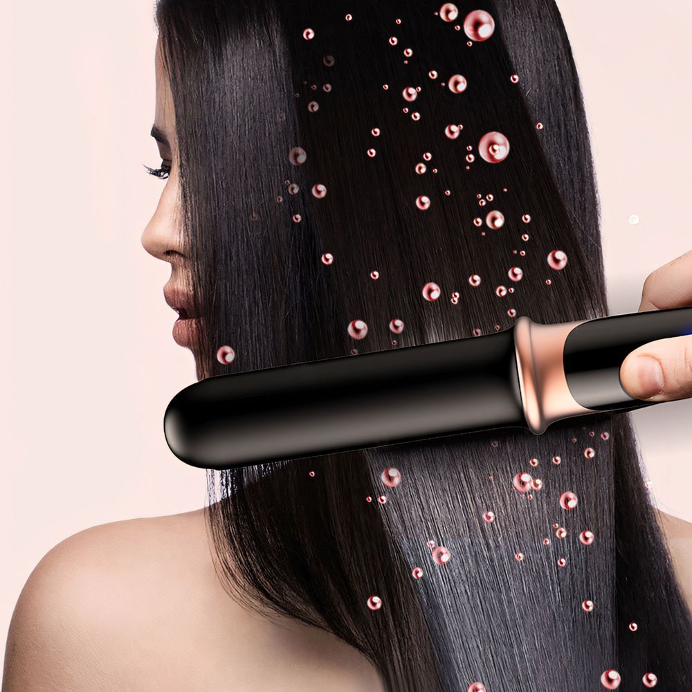 Glätteisen für Locken & Glätten - Einstellbare Temperatur, Keramik Haar Straightener, 2 in 1 Haarglätter 160-220°C 31cm Schwarz Retoo