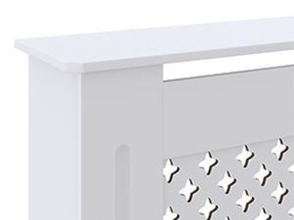 vidaXL MDF Heizkörperverkleidung Weiß 205 cm