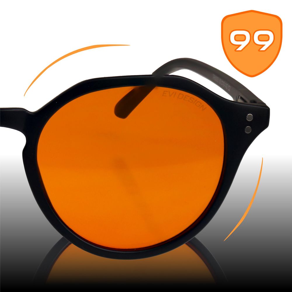 Computerbrille mit Blaulichtfilter Rund Oval Schwarz Arbeitsplatzbrille Anti-Blaulicht Brille 99%