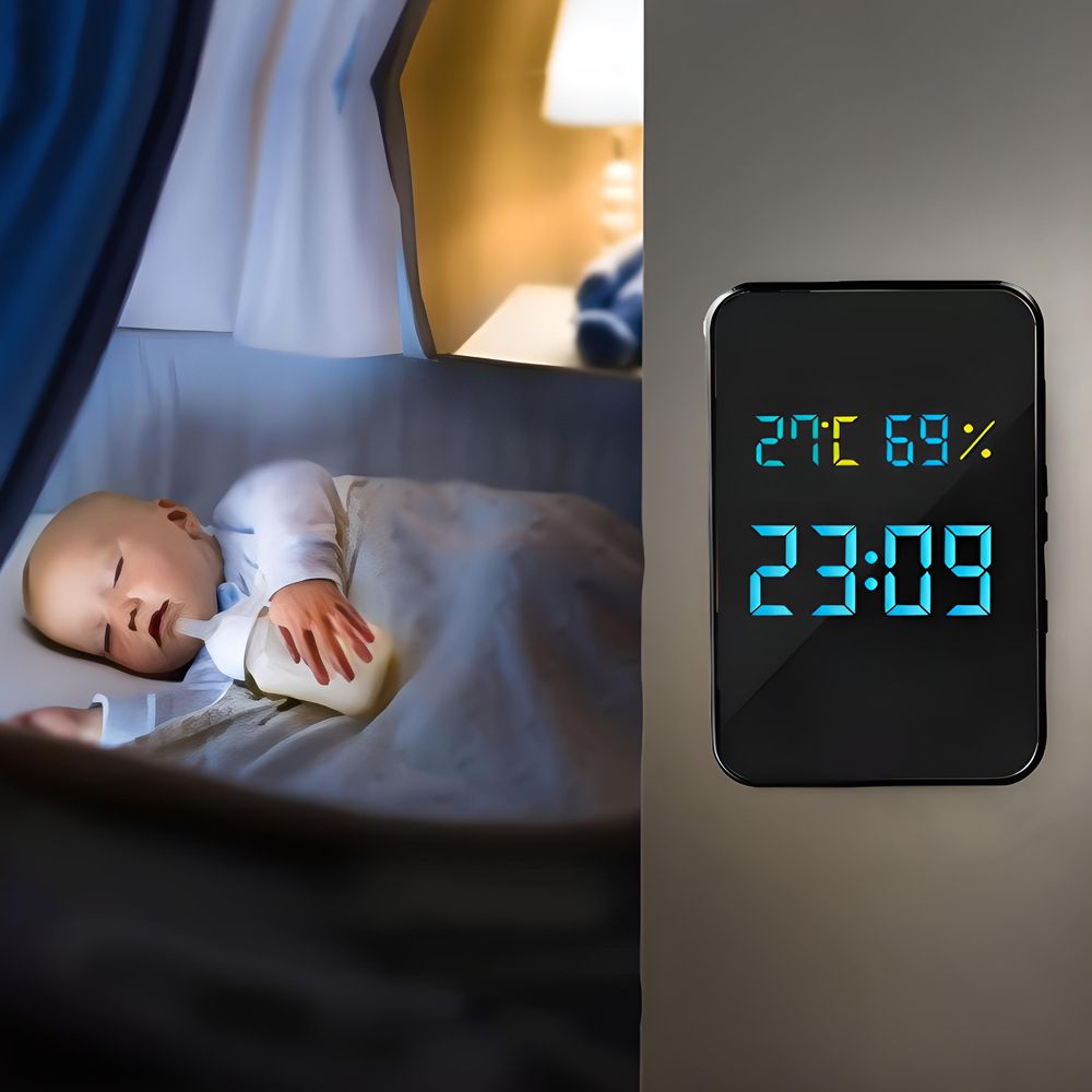 Türklingel Funkklingel Set mit Uhr und Thermometer Funk Klingel Kabellose 38 Melodien LED Hygrometer 150M Reichweite Haustür Retoo
