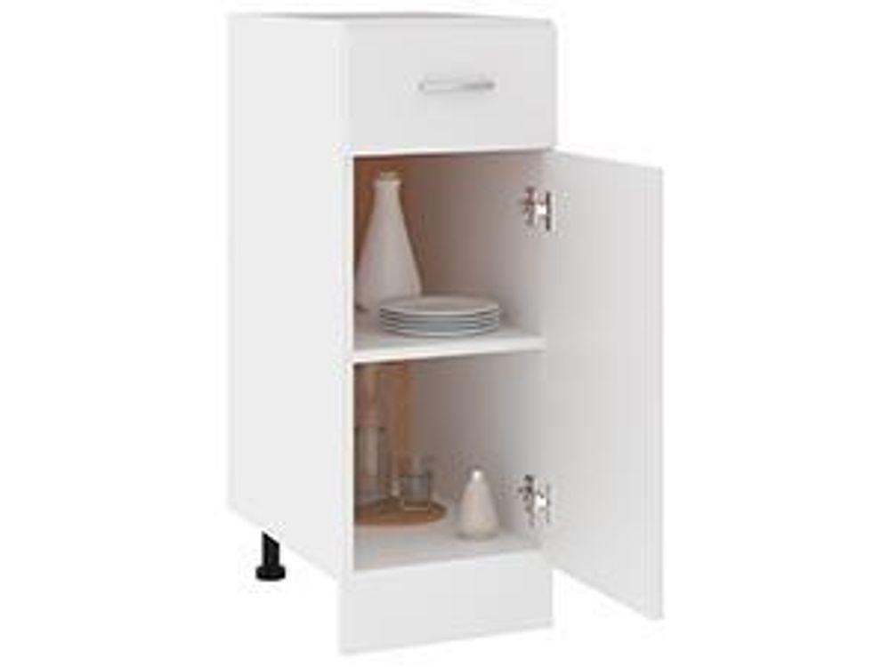 vidaXL Schubunterschrank Lyon Weiß 30x46x81,5 cm Holzwerkstoff