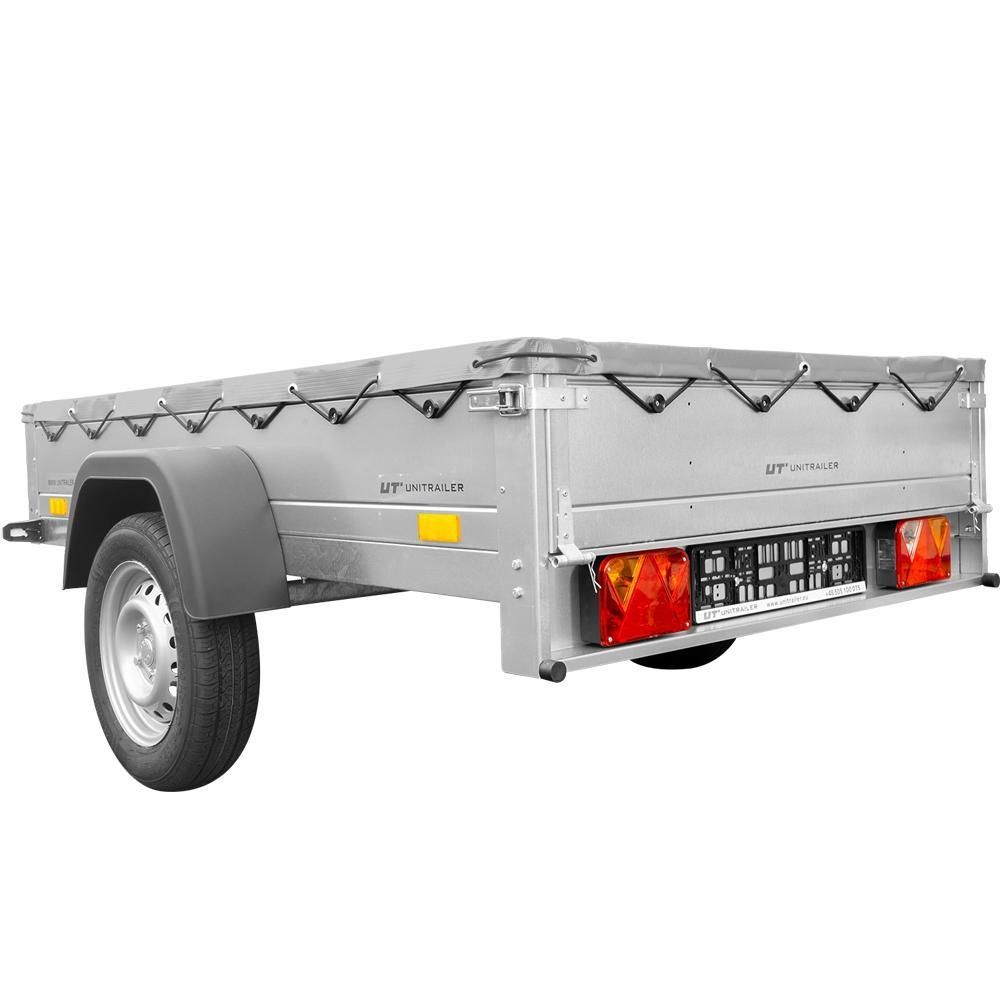 Anhänger für Pkws Garden Trailer 201 KIPP 200x125 cm 750 kg [mit Flachplane, Stützrad und Flachplaneträger]