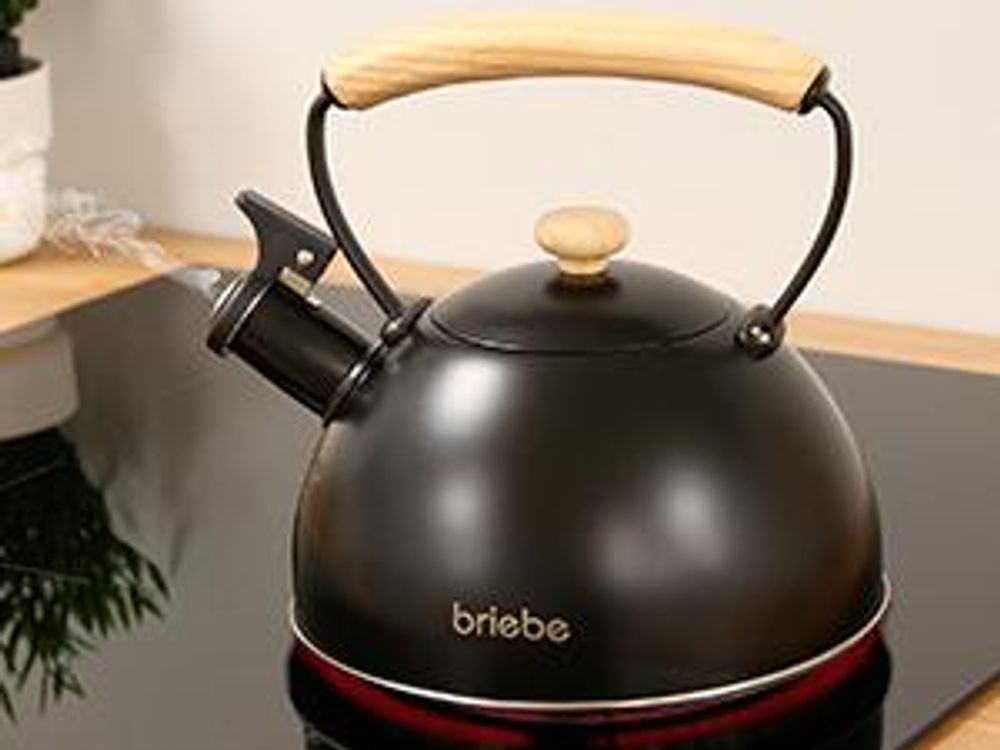 Briebe 00386, 2,3 l, Schwarz, Schwarz, Holz, Edelstahl, Edelstahl, Holz, Manuell