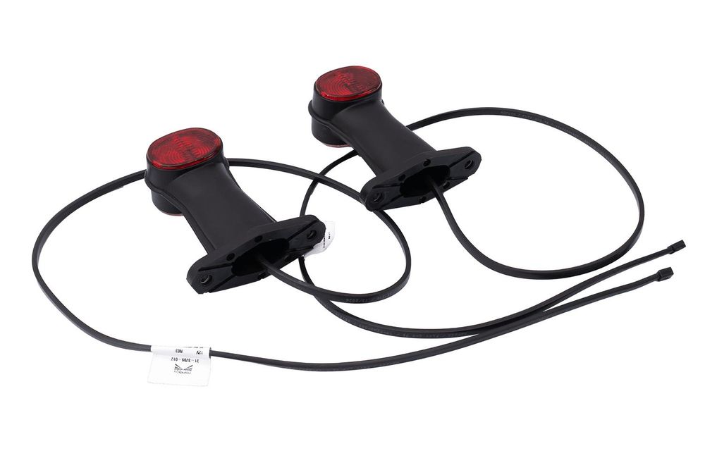 Set aus zwei ASPÖCK SUPERPOINT II Universal-Umrissleuchten auf einem Gummiarm