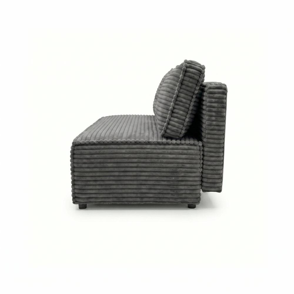 Schlafsofa FORANO 3-Sitzer mit Bettkasten, Sofa Couch mit Schlaffunktion, Gästezimmer und Jugendzimmer, weicher Plüschstoff, Cordstoff Dunkelgrau