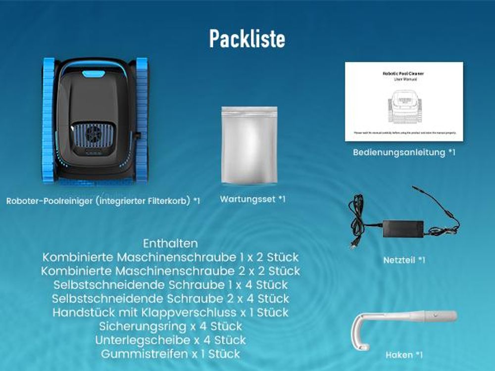 AIRROBO Poolroboter mit APP, 120min Laufzeit, 170m², 4L Filterkorb, 150μm, Intelligente Navigation, Akku Poolsauger für Boden/Wande/Wasserlinie